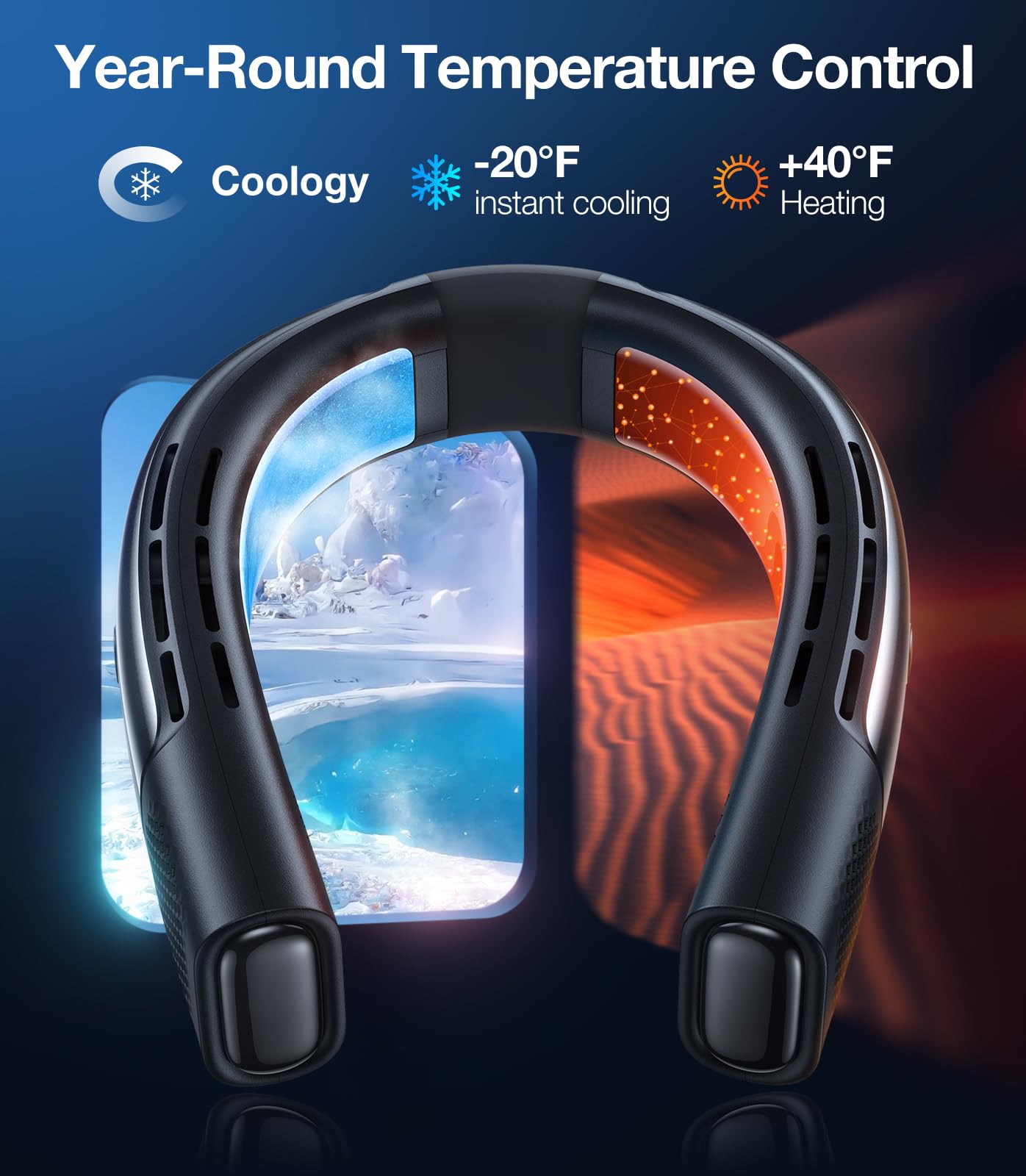 TORRAS COOLiFY 2S Lite Neck Air Conditioner, Long Battery Life Cooling Neck Fan, Lightweight & Comfortable, Hands-Free Wearable AC for Commute, Work, Travel. Black - Image 8