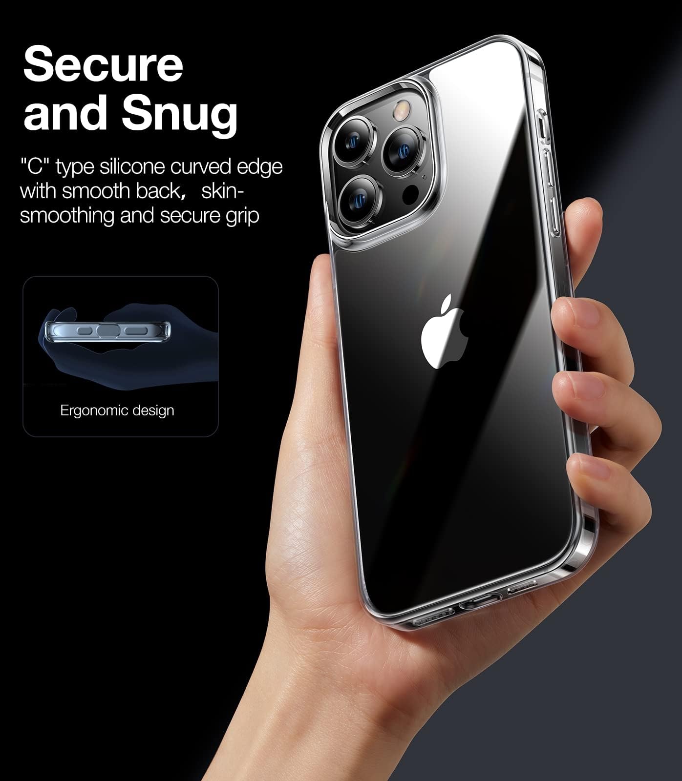 TORRAS Diamond Clear for iPhone 14 Pro Max Case, Anti-Yellowing, 12FTMil-Grade Drop Protection, Shockproof Slim Protective Hard Back Soft Bumper with Airbag for iPhone 14 ProMax Case, Crystal Clear - Image 6