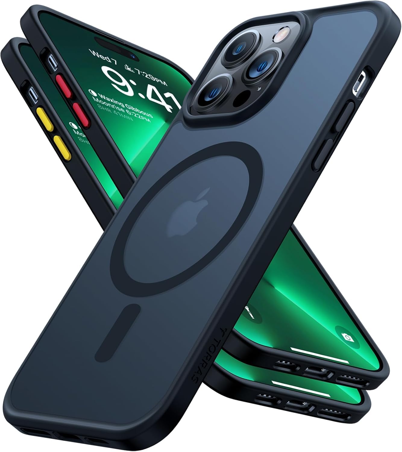 TORRAS Magnetic Guardian Designed for iPhone 14 Pro Max Case [Military Grade Drop Tested] [Compatible with MagSafe] Slim Translucent Matte Case for iPhone 14 Pro Max Phone Case 6.7", Mystic Black - Image 9